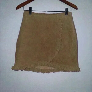 Women SHEIN Corduroy Mini Skirt Size Small / light Brown